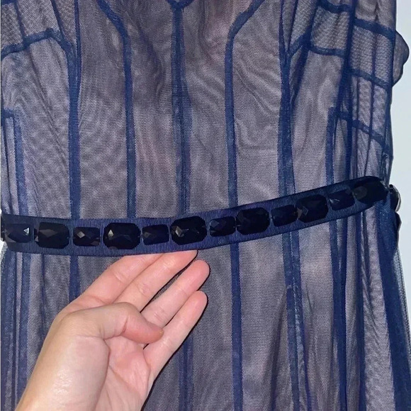 Adriana Papell Navy strapless gown, size 8 - Picture 5 of 8